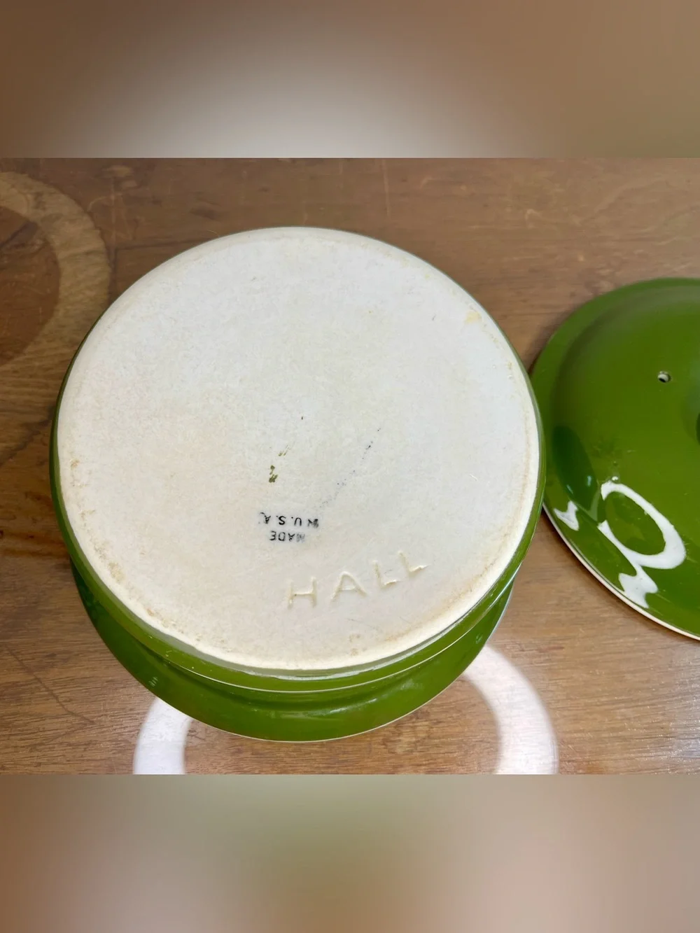Vintage Hall Casserole w/Vented Lid, Forest Green, 7-1/2” Round, #67